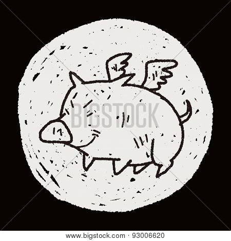 Flying Pig Doodle