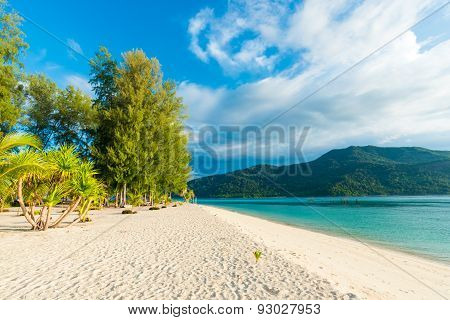 Beach And Tropical Andaman Sea With Blue Sky