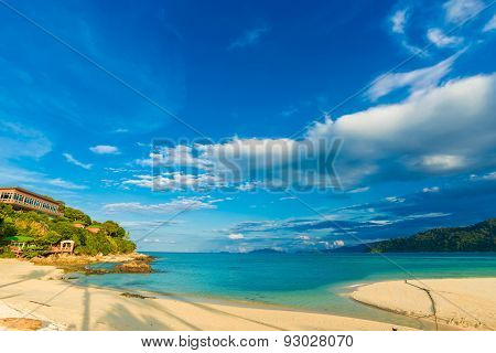 Beach And Tropical Andaman Sea With Blue Sky