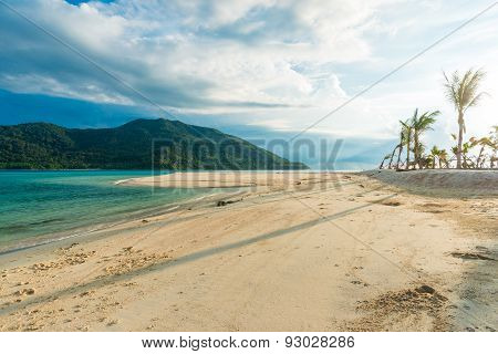 Beach And Tropical Andaman Sea With Blue Sky