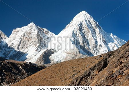 View Of Mount Pumo Ri Near Gorak Shep Village