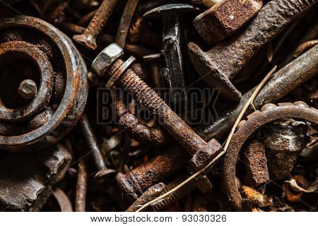 old and rusty hand tool