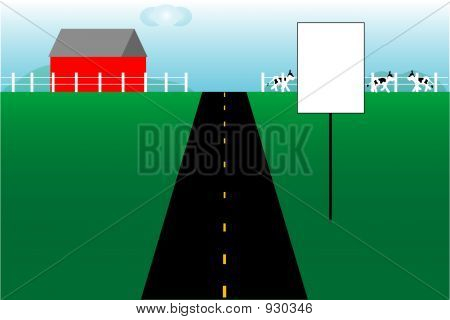 Strada che conduce al paese Farm