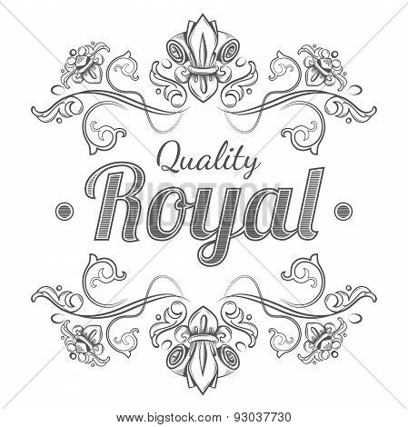 Vector illustration with decorative vintage borders