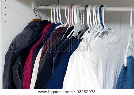 Jackets And Shirts Inside Closet