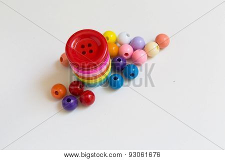 Colorful Buttons And Beads