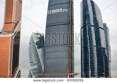 Moscow. Russia - May 23.2015. The Moscow International Business Center. Mibc Is One Of  Largest Cons