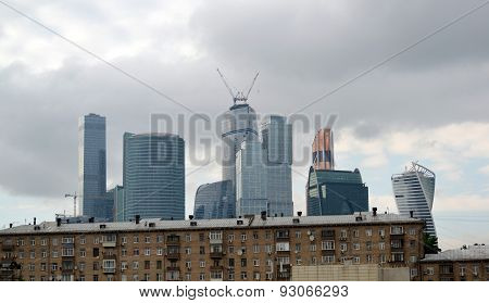 Moscow. Russia - May 23.2015. The Moscow International Business Center. Mibc Is One Of  Largest Cons
