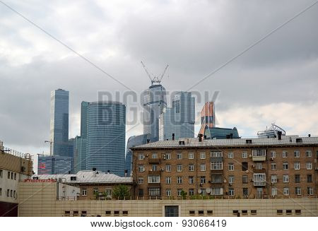 Moscow. Russia - May 23.2015. The Moscow International Business Center. Mibc Is One Of  Largest Cons