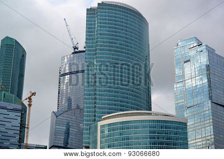 Moscow. Russia - May 23.2015. The Moscow International Business Center. Mibc Is One Of  Largest Cons