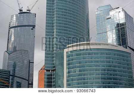 Moscow. Russia - May 23.2015. The Moscow International Business Center. Mibc Is One Of  Largest Cons