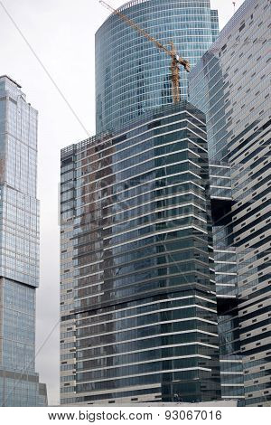 Moscow. Russia - May 23.2015. The Moscow International Business Center. Mibc Is One Of  Largest Cons