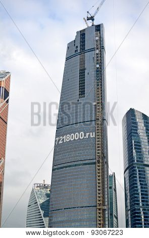 Moscow. Russia - May 23.2015. The Moscow International Business Center. Mibc Is One Of  Largest Cons
