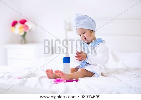 Little Girl In A Towel After Bath