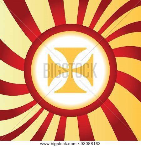 Maltese cross abstract icon