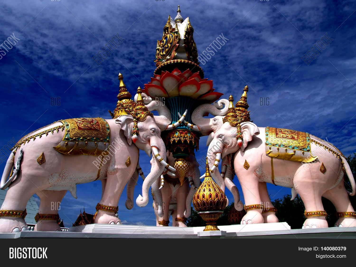 Pink Elephant Statue Image & Photo (Free Trial) Bigstock