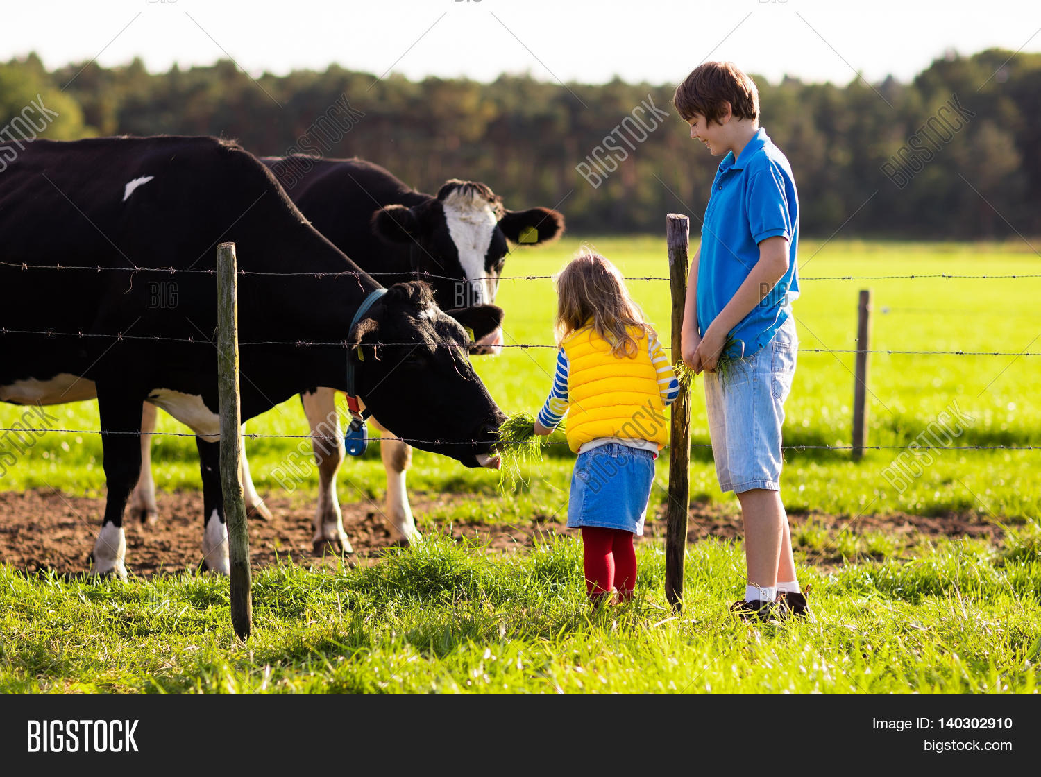 Happy Kids Feeding Image & Photo (Free Trial) Bigstock