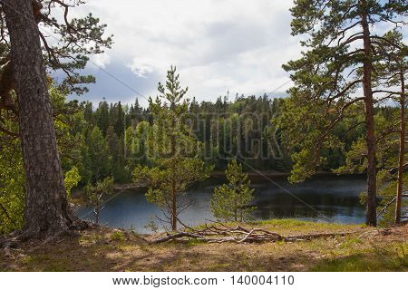 Valaam. Sortavala area. Russian Federation. View from the mountain Eleon.