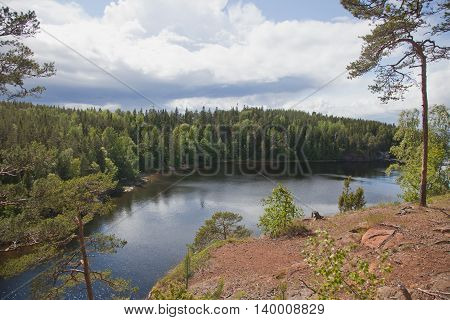 Valaam. Sortavala area. Russian Federation. View from the mountain Eleon.