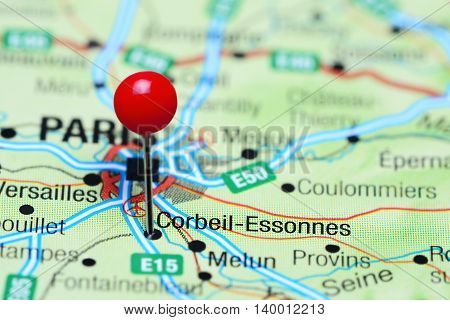 Corbeil-Essonnes pinned on a map of France
