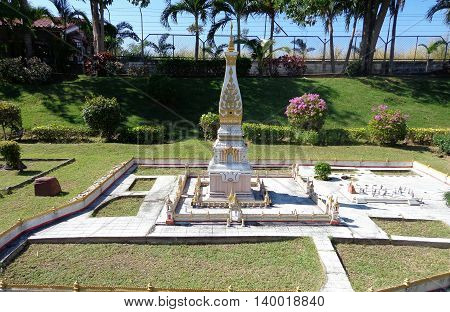PATTAYA THAILAND Mini Siam is a famous miniature park attraction.