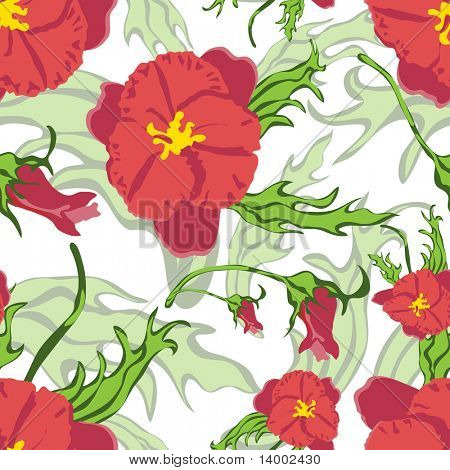 シームレスなベクターの花のパターン。