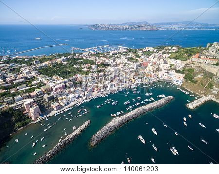 Aerial View of Procida Island, Italy