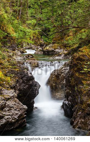Little Qualicum Falls On Vancouver Island, Canada