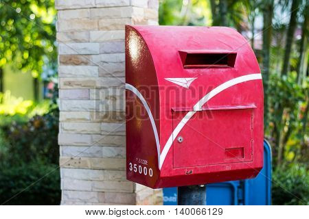 thai post box old, travel, vintage, outdoor,