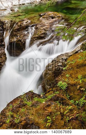 Little Qualicum Falls On Vancouver Island, British Columbia, Canada