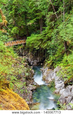 Little Qualicum Falls On Vancouver Island, Canada