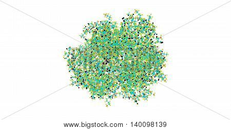 Hemoglobin or haemoglobin is the iron-containing oxygen-transport metalloprotein in the red blood cells of all vertebrates as well as the tissues of some invertebrates. 3d illustration