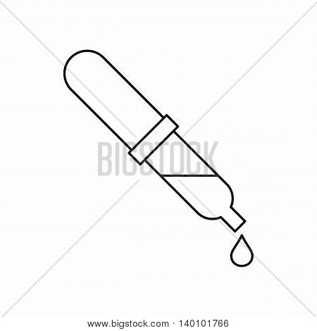 Pipette icon in outline style on a white background