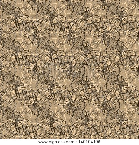 Colorful seamless pattern of twisted threads and lines.