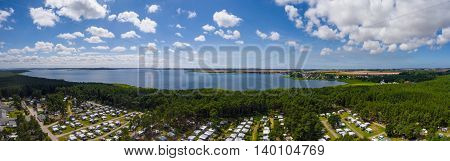 aerial view on baltic sea juliusruh island ruegen germany