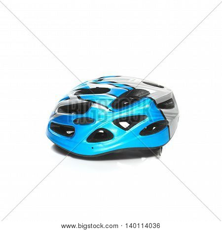 Bicycle mountain bike safety helmet isolated on white