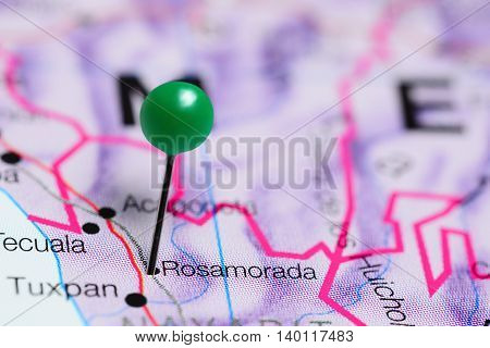 Rosamorada pinned on a map of Mexico