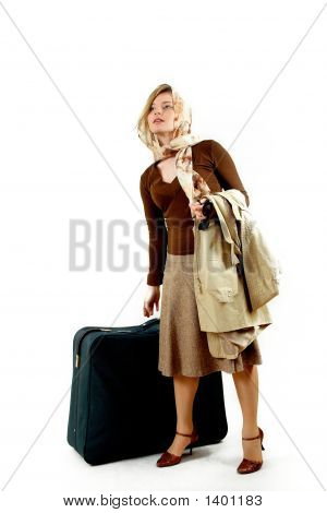 Büyük çanta ile kadın