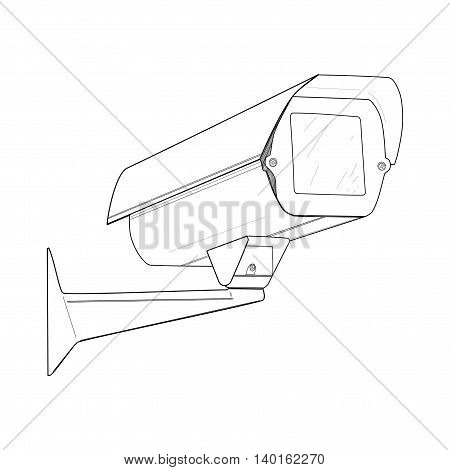 Security camera - vector illustration. Camera cctv, drawing design.