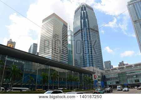 HONG KONG - NOV 9: Hong Kong One International Finance Centre (IFC1), built in 1998, in the Central Hong Kong Island on Nov 9, 2015 in Hong Kong.