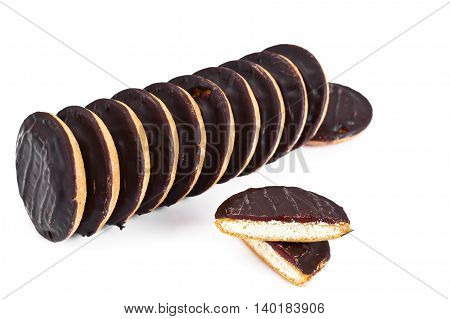 Biscuits with Jam and Chocolate Stuio Photo