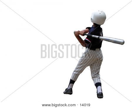 Jogador de beisebol sobre o Baclground branco