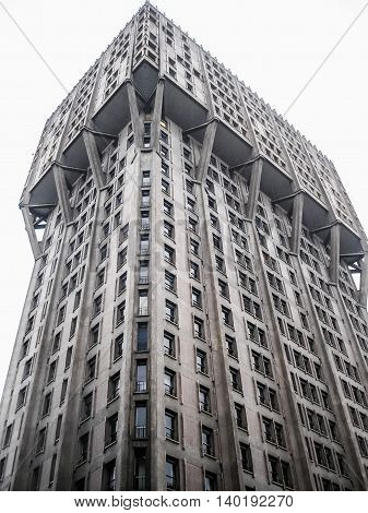 Torre Velasca Brutalist Architecture Milan Hdr