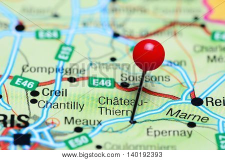 Chateau-Thierry pinned on a map of France