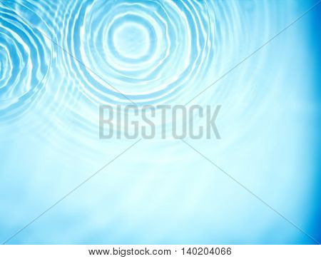 blue circle water ripple wave suface background
