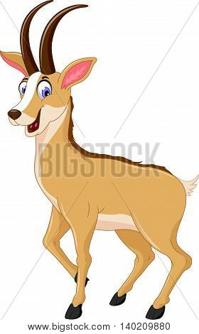 cute chamois cartoon smiling for you design
