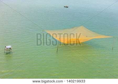 Fishing nets on the Thu Bon River near Hoi An