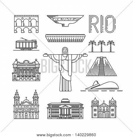 Buildings and landmarks of the Brazilian city of Rio de Janeiro.