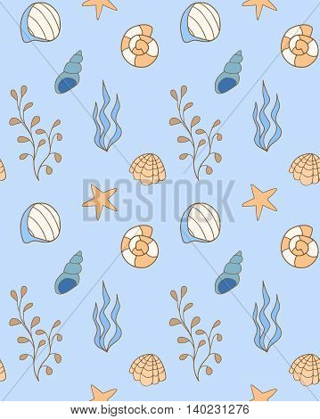 Hand drawn seamless pattern. Endless texture can be used for wallpaper, textile, pattern fills, web page background.
