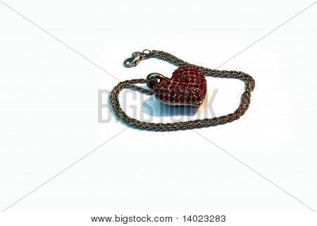 Ciondolo cuore rosso
